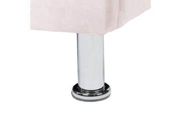 Säng med lamellram Metz - Rosa, Silver/Sammet, 90x200 cm - Möbler - Säng - Sängram & sängstomme