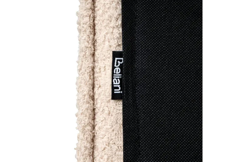 Säng med lamellram Millay - Beige, ljust trä, svart/Bouclé, 140x200 cm - Möbler - Säng - Sängram & sängstomme