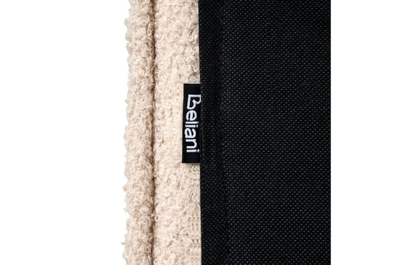 Säng med lamellram Millay - Beige, ljust trä, svart/Bouclé, 180x200 cm - Möbler - Säng - Sängram & sängstomme