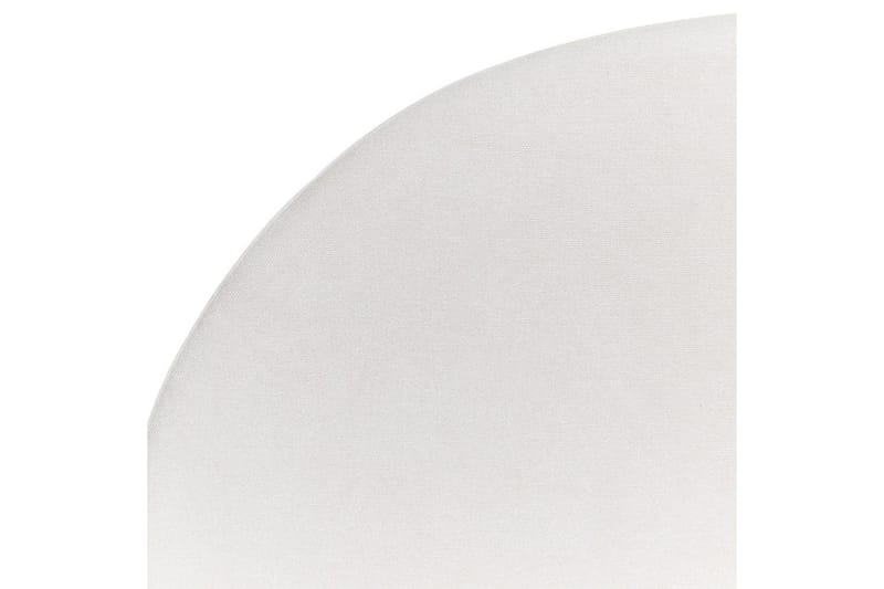 Säng med lamellram Millay - Vit, ljust trä, svart/Polyester, 160x200 cm - Möbler - Säng - Sängram & sängstomme