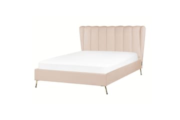 Säng med lamellram Miribel - Beige, guld, 140x200 cm - Möbler - Säng - Sängram & sängstomme