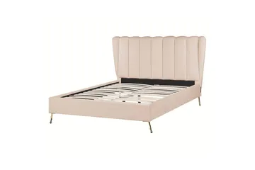 Säng med lamellram Miribel - Beige, guld, 140x200 cm - Möbler - Säng - Sängram & sängstomme