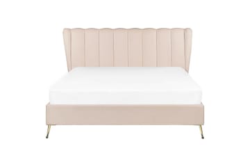 Säng med lamellram Miribel - Beige, guld, 160x200 cm - Möbler - Säng - Sängram & sängstomme