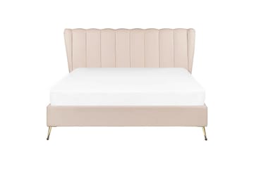 Säng med lamellram Miribel - Beige, guld, 160x200 cm - Möbler - Säng - Sängram & sängstomme