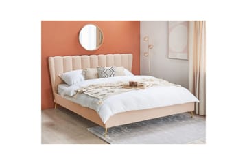 Säng med lamellram Miribel - Beige, guld, 180x200 cm - Möbler - Säng - Sängram & sängstomme