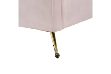 Säng med lamellram Miribel - Rosa, guld, 140x200 cm - Möbler - Säng - Sängram & sängstomme