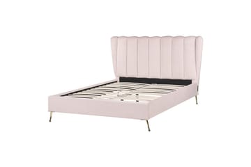 Säng med lamellram Miribel - Rosa, guld, 140x200 cm - Möbler - Säng - Sängram & sängstomme