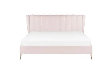 Säng med lamellram Miribel - Rosa, guld, 180x200 cm - Möbler - Säng - Sängram & sängstomme