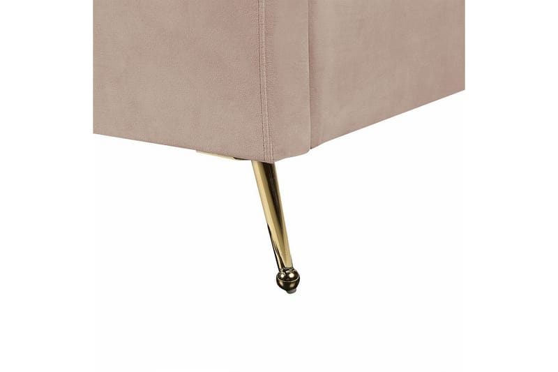 Säng med lamellram Miribel - Taupe, guld, 140x200 cm - Möbler - Säng - Sängram & sängstomme