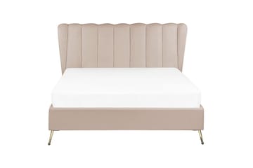 Säng med lamellram Miribel - Taupe, guld, 140x200 cm - Möbler - Säng - Sängram & sängstomme