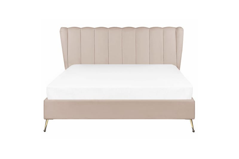 Säng med lamellram Miribel - Taupe, guld, 160x200 cm - Möbler - Säng - Sängram & sängstomme