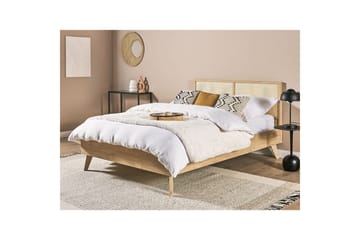 Säng med lamellram Monpazier - Ljus trä, 140x200 cm - Möbler - Säng - Sängram & sängstomme