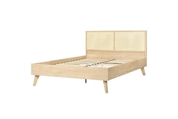 Säng med lamellram Monpazier - Ljus trä, 140x200 cm - Möbler - Säng - Sängram & sängstomme