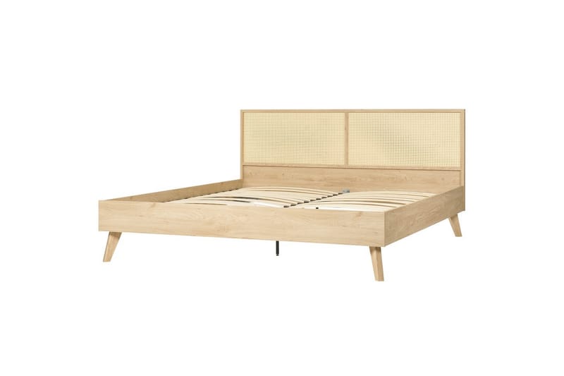 Säng med lamellram Monpazier - Ljus trä, 180x200 cm - Möbler - Säng - Sängram & sängstomme