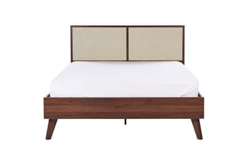 Säng med lamellram Monpazier - Mörkt trä, 140x200 cm - Möbler - Säng - Sängram & sängstomme