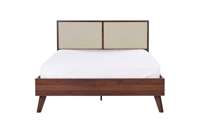 Säng med lamellram Monpazier - Mörkt trä, 140x200 cm - Möbler - Säng - Sängram & sängstomme