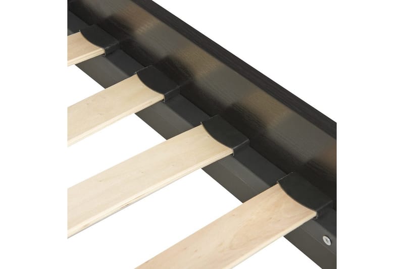 Säng med lamellram Monpazier - Svart, ljust trä, 160x200 cm - Möbler - Säng - Sängram & sängstomme