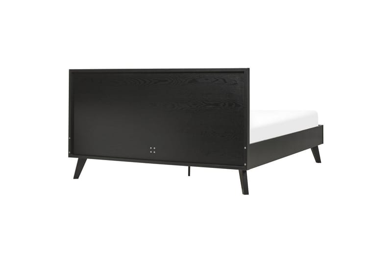 Säng med lamellram Monpazier - Svart, ljust trä, 160x200 cm - Möbler - Säng - Sängram & sängstomme