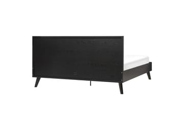 Säng med lamellram Monpazier - Svart, ljust trä, 180x200 cm - Möbler - Säng - Sängram & sängstomme