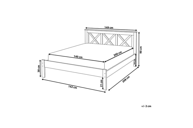 Säng med lamellram Tannay - Ljus trä, 140x200 cm - Möbler - Säng - Sängram & sängstomme