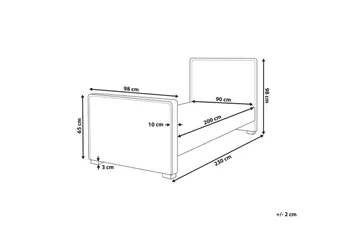 Säng med lamellram Teenie - Blå, Svart - Möbler - Säng - Sängram & sängstomme