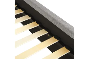 Säng med lamellram Valognes - Grå, svart, 180x200 cm - Möbler - Säng - Sängram & sängstomme