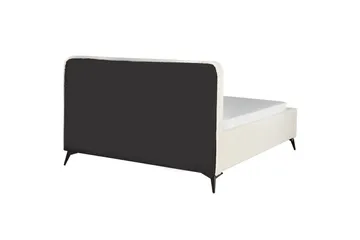 Säng med lamellram Valognes - Krämvit, Svart, 160x200 cm - Möbler - Säng - Sängram & sängstomme