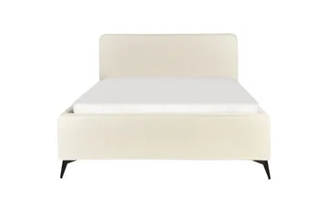 Säng med lamellram Valognes - Krämvit, Svart, 160x200 cm - Möbler - Säng - Sängram & sängstomme