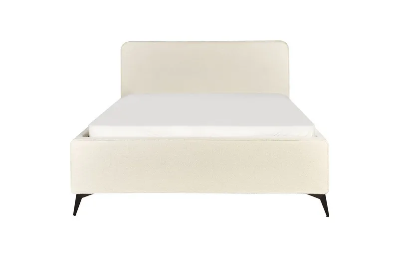 Säng med lamellram Valognes - Krämvit, Svart, 160x200 cm - Möbler - Säng - Sängram & sängstomme