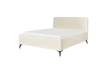 Säng med lamellram Valognes - Krämvit, Svart, 160x200 cm - Möbler - Säng - Sängram & sängstomme