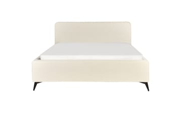 Säng med lamellram Valognes - Krämvit, Svart, 180x200 cm - Möbler - Säng - Sängram & sängstomme