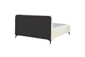 Säng med lamellram Valognes - Krämvit, Svart, 180x200 cm - Möbler - Säng - Sängram & sängstomme