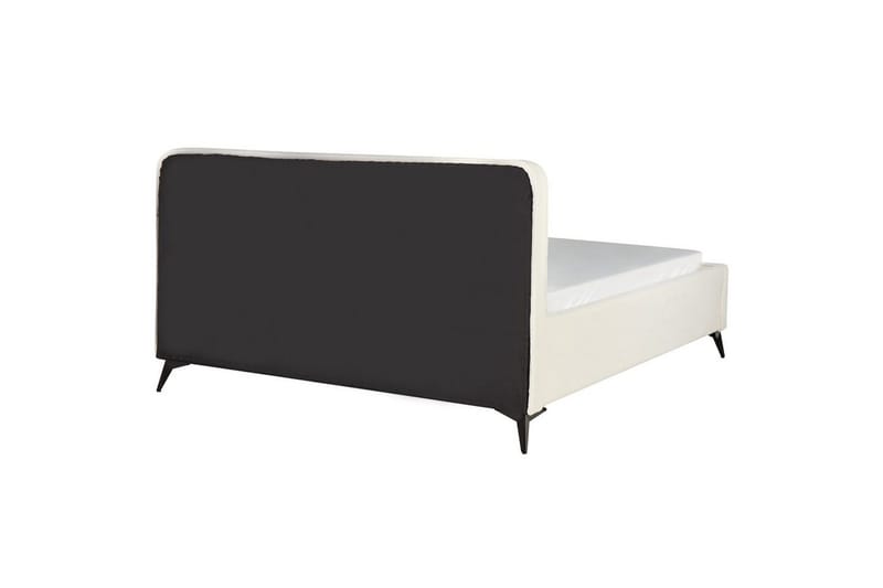 Säng med lamellram Valognes - Krämvit, Svart, 180x200 cm - Möbler - Säng - Sängram & sängstomme