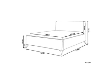 Säng med lamellram Valognes - Krämvit, Svart, 180x200 cm - Möbler - Säng - Sängram & sängstomme