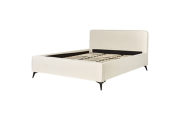 Säng med lamellram Valognes - Krämvit, Svart, 180x200 cm - Möbler - Säng - Sängram & sängstomme