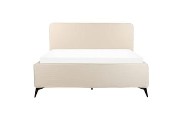 Säng med lamellram Valognes - Ljusbeige, svart, 160x200 cm - Möbler - Säng - Sängram & sängstomme