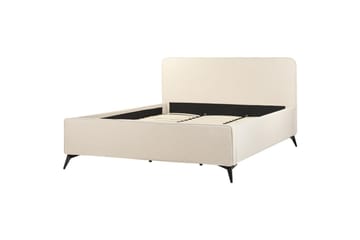 Säng med lamellram Valognes - Ljusbeige, svart, 180x200 cm - Möbler - Säng - Sängram & sängstomme