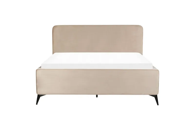 Säng med lamellram Valognes - Taupe, svart, 160x200 cm - Möbler - Säng - Sängram & sängstomme