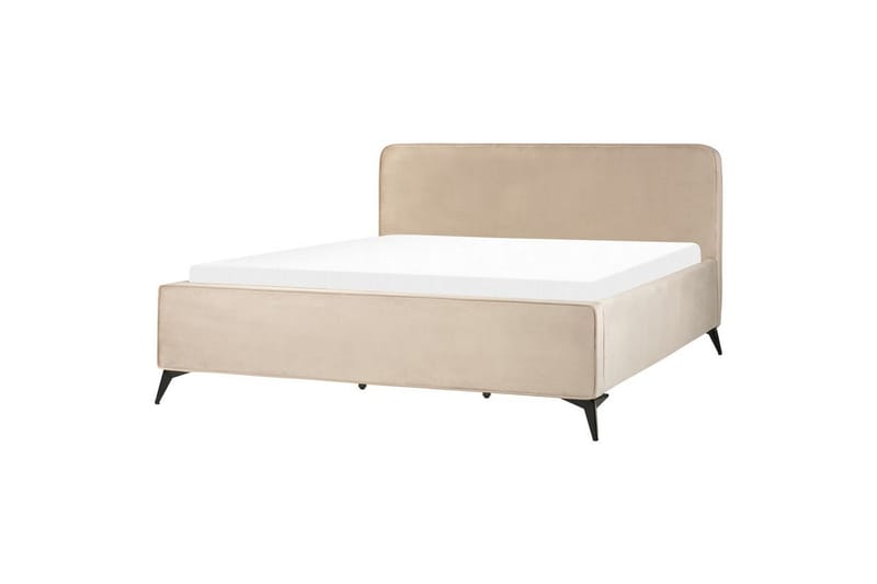 Säng med lamellram Valognes - Taupe, svart, 180x200 cm - Möbler - Säng - Sängram & sängstomme