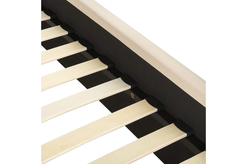 Säng med lamellram Valognes - Taupe, svart, 180x200 cm - Möbler - Säng - Sängram & sängstomme