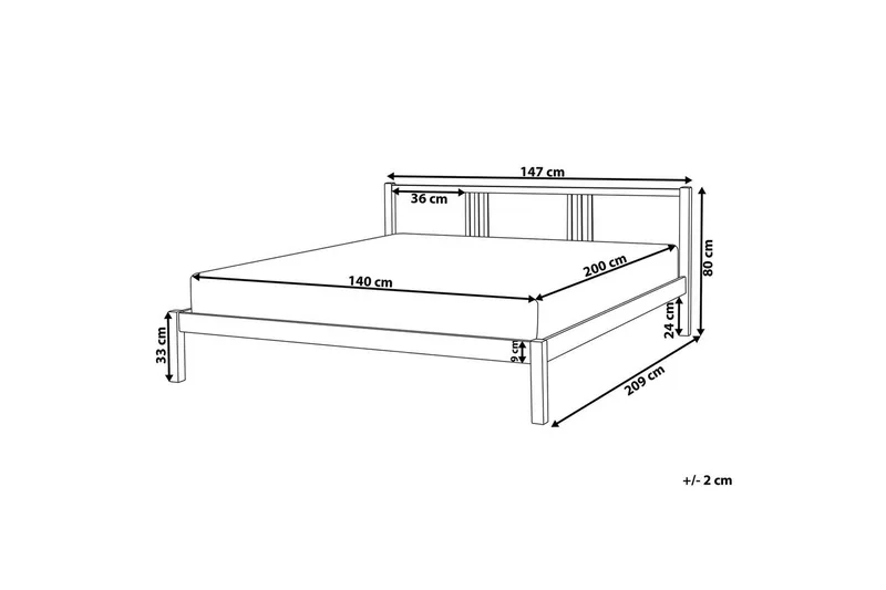 Säng med lamellram Vannes - 140x200 cm - Möbler - Säng - Sängram & sängstomme