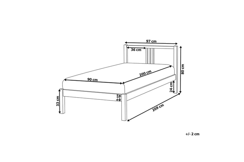 Säng med lamellram Vannes - 90x200 cm - Möbler - Säng - Sängram & sängstomme