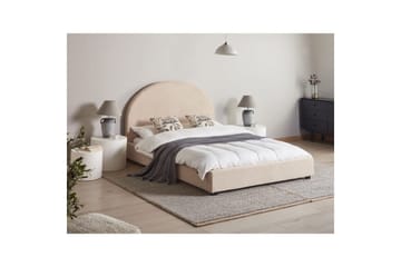 Säng med lamellram Vaucluse - Beige/Bouclé, 140x200 cm - Möbler - Säng - Sängram & sängstomme