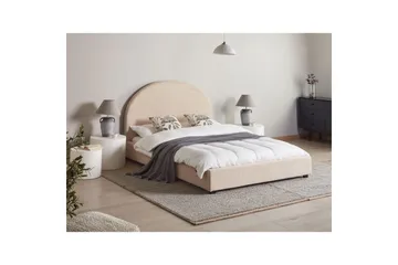 Säng med lamellram Vaucluse - Beige/Bouclé, 140x200 cm - Möbler - Säng - Sängram & sängstomme