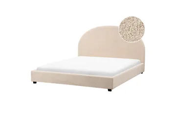 Säng med lamellram Vaucluse - Beige/Bouclé, 160x200 cm - Möbler - Säng - Sängram & sängstomme