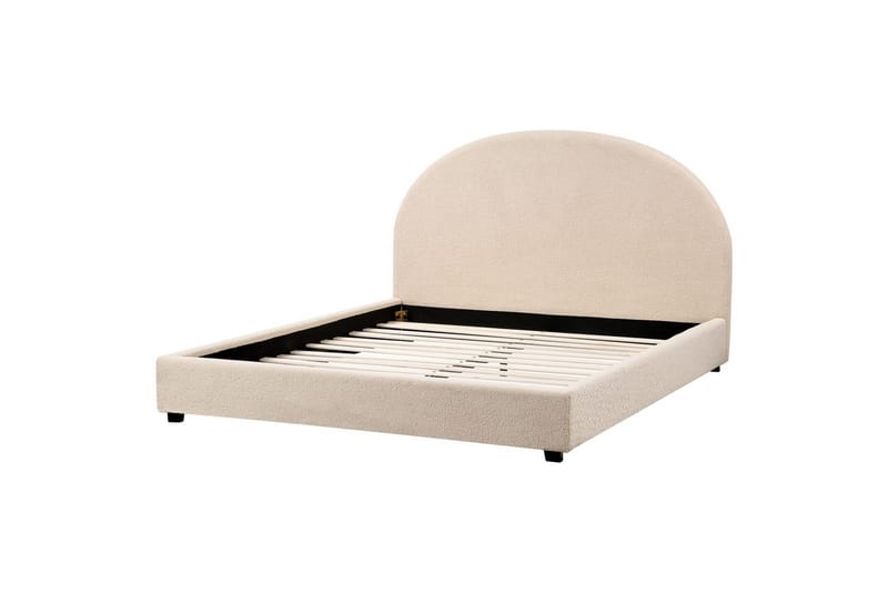 Säng med lamellram Vaucluse, Beige/Bouclé, 160x200 cm