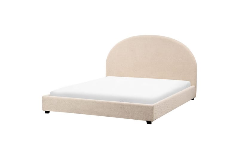 Säng med lamellram Vaucluse - Beige/Bouclé, 160x200 cm - Möbler - Säng - Sängram & sängstomme