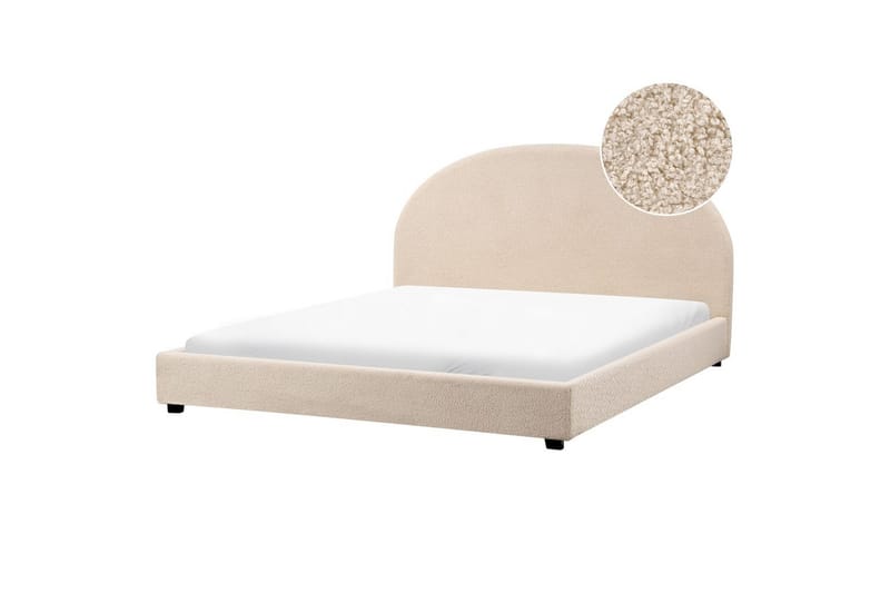 Säng med lamellram Vaucluse - Beige/Bouclé, 180x200 cm - Möbler - Säng - Sängram & sängstomme