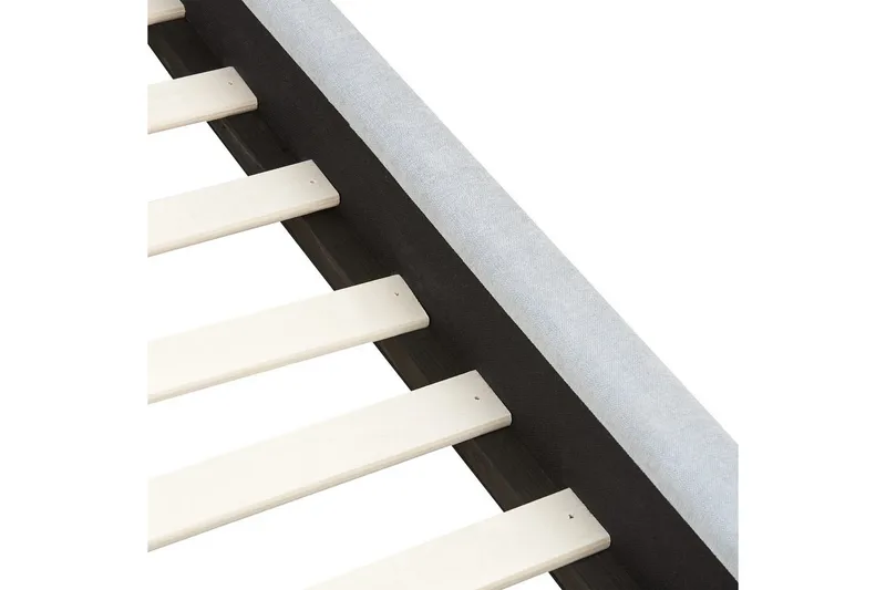 Säng med lamellram Vaucluse - Ljusblå/Polyester, 160x200 cm - Möbler - Säng - Sängram & sängstomme