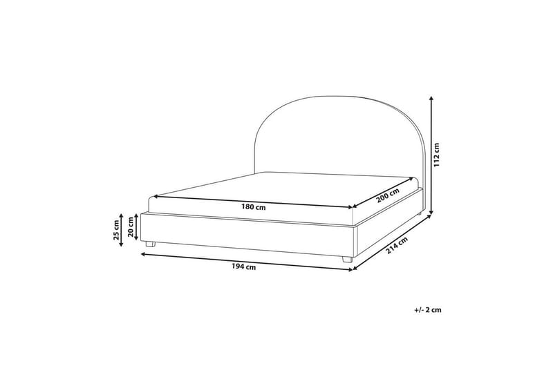 Säng med lamellram Vaucluse - Ljusblå/Polyester, 180x200 cm - Möbler - Säng - Sängram & sängstomme